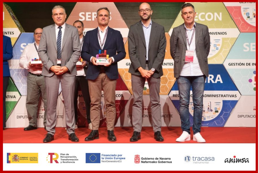 ANIMSA, premiada por su despliegue de la plataforma de administración electrónica Sedipualb@ en entidades locales navarras, un proyecto liderado por Gobierno de Navarra